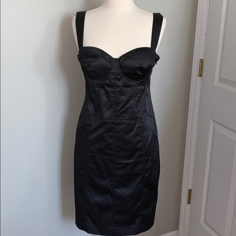*MARCIANO*LIttle Black Satin Dress by Marciano